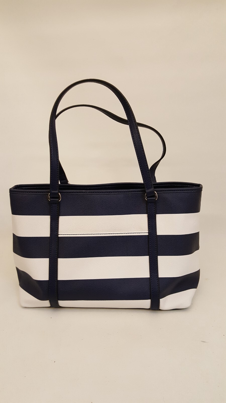 Dana Buchman blue white striped tote purse