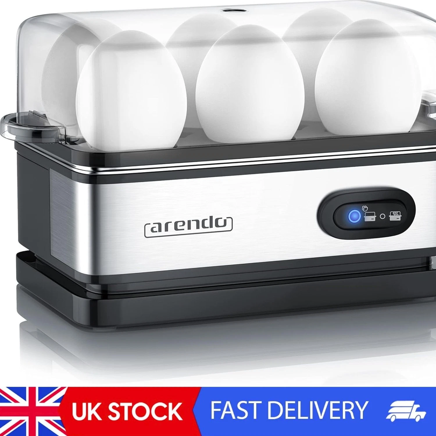 - Electric Egg Boiler - Automatic Cooker With Warming Function - 6 Egg Capacity