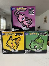 Mega Blocks Pokmon Pixel Art Mew Pikachu Bulbizarre Block Set Of 3 Free Shp