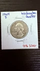1964 25C Washington Quarter 90% Silver