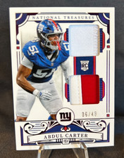 2025 National Treasures Football Abdul Carter Rookie Dual Material 06/49 Giants