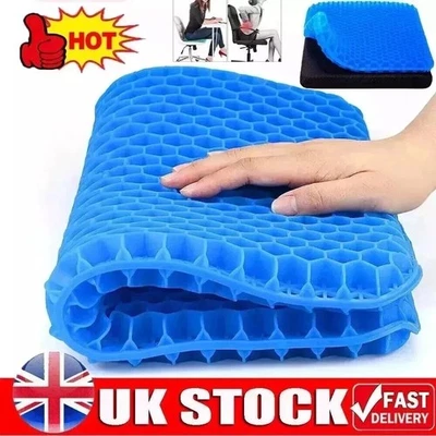 Honeycomb Breathable Gel Seat Cushion Cooling Double Thick Egg Sitting Pad Mat