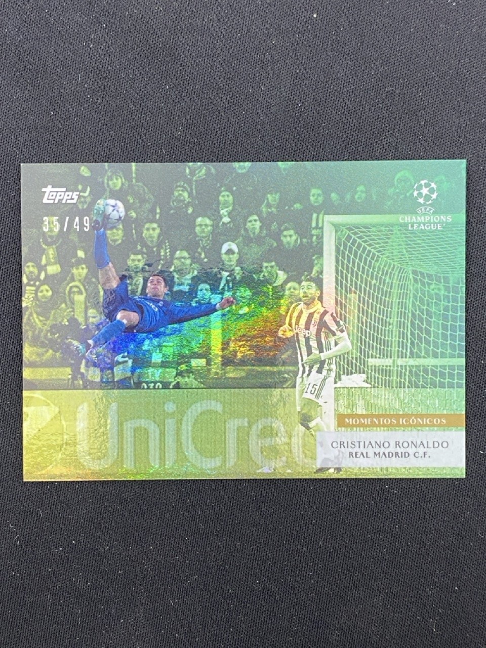 Cristiano Ronaldo 2023-24 Topps Simplicidad UCC Iconic Moments Green /49