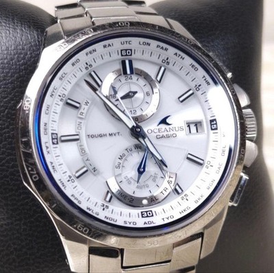 CASIO Oceanus OCW-T1000 Titanium White Radio Solar World Time Date Men's JP