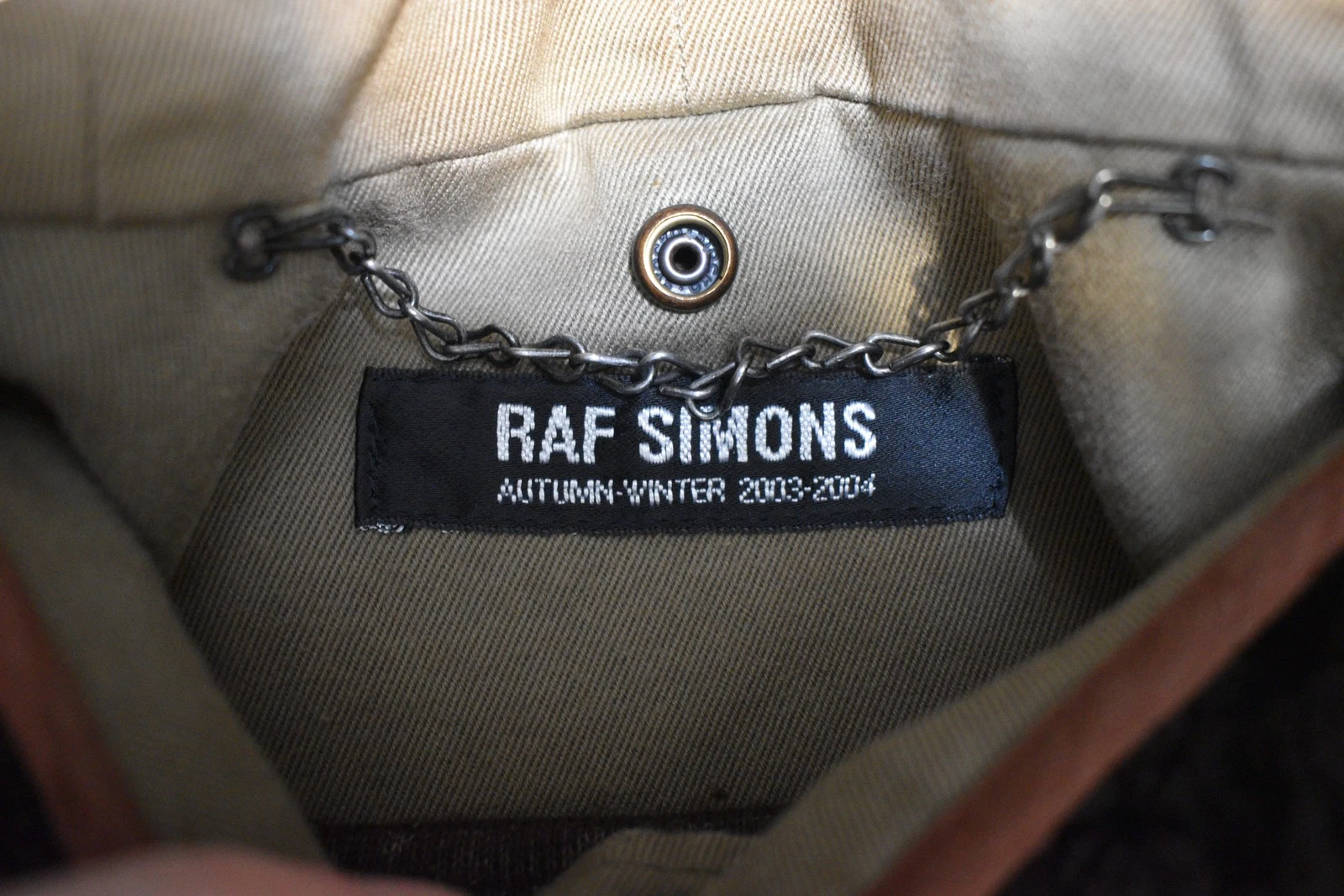 raf simons aw03-04 closer brown blank pcl parka oversized image 6