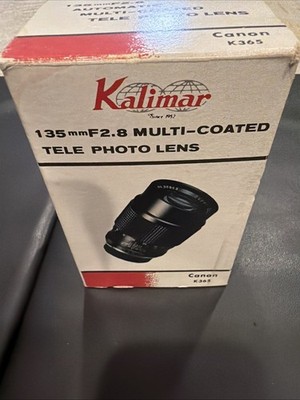Kalimar Pentax-K K36 1 135mm F2.8 Multi-Coated Tele Photo Lens In Box For Canon