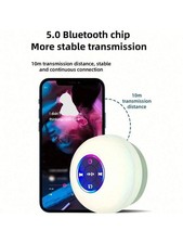Waterproof Bluetooth Shower Speaker with LED, IPX4 Portable Wireless Hands-Free