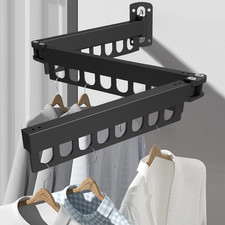 Wall Mounted Clothes Drying Rack Collapsible Laundry Drying Rack Hangers New