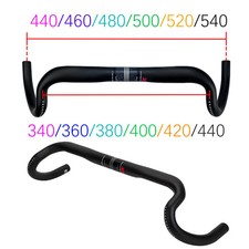  Manubrio in carbonio per mountain bike bici da strada manico curvo grande svasato 25° 