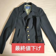 BURBERRY Blue Label Blazer Jacket Gold Button Nova Check