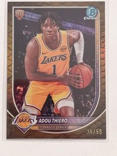 2025 Bowman Chrome Adou Thiero #BCV-36 Reptilian Gold /50 Rookie RC LA Lakers