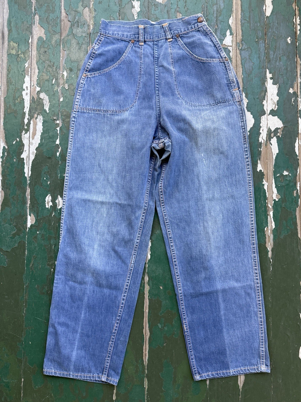 1950s Vintage Women’s Side Zip Ruffies Sanforized Cowgirl Jeans
