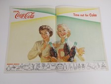 1956 Coca-Cola Ad Coke Football Referee Signals Cheerleaders