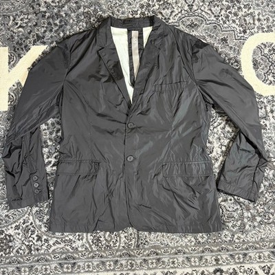 ADD Men's Nylon Blazer Jacket Size 42 Black Preowned Rare 
