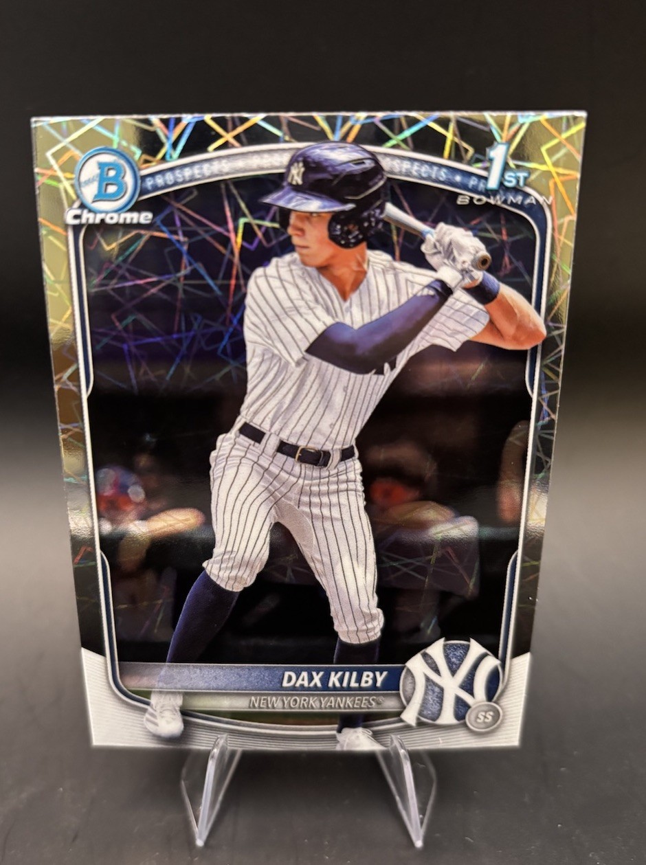 2025 Bowman Draft Dax Kilby Chrome Lazer Refractor 1st Prospect #BDC-146 Yankees