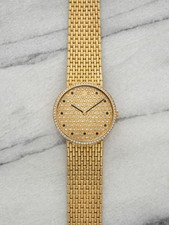 Vintage 1980s Audemars Piguet Cobra 18K YG Diamond Sapphire Dial Manual 31mm