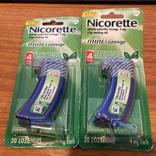 2 New Nicorette Mini Lozenge Mint Favored 20 Lozenges 4MG Each EXP READ