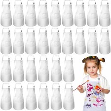 Handepo 30 Pcs Children Artists Aprons Adjustable Chef Apron Kids Painting Ap...
