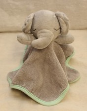 Cloud Island Elephant Security Blanket Lovie Lovey 9" x 9" square