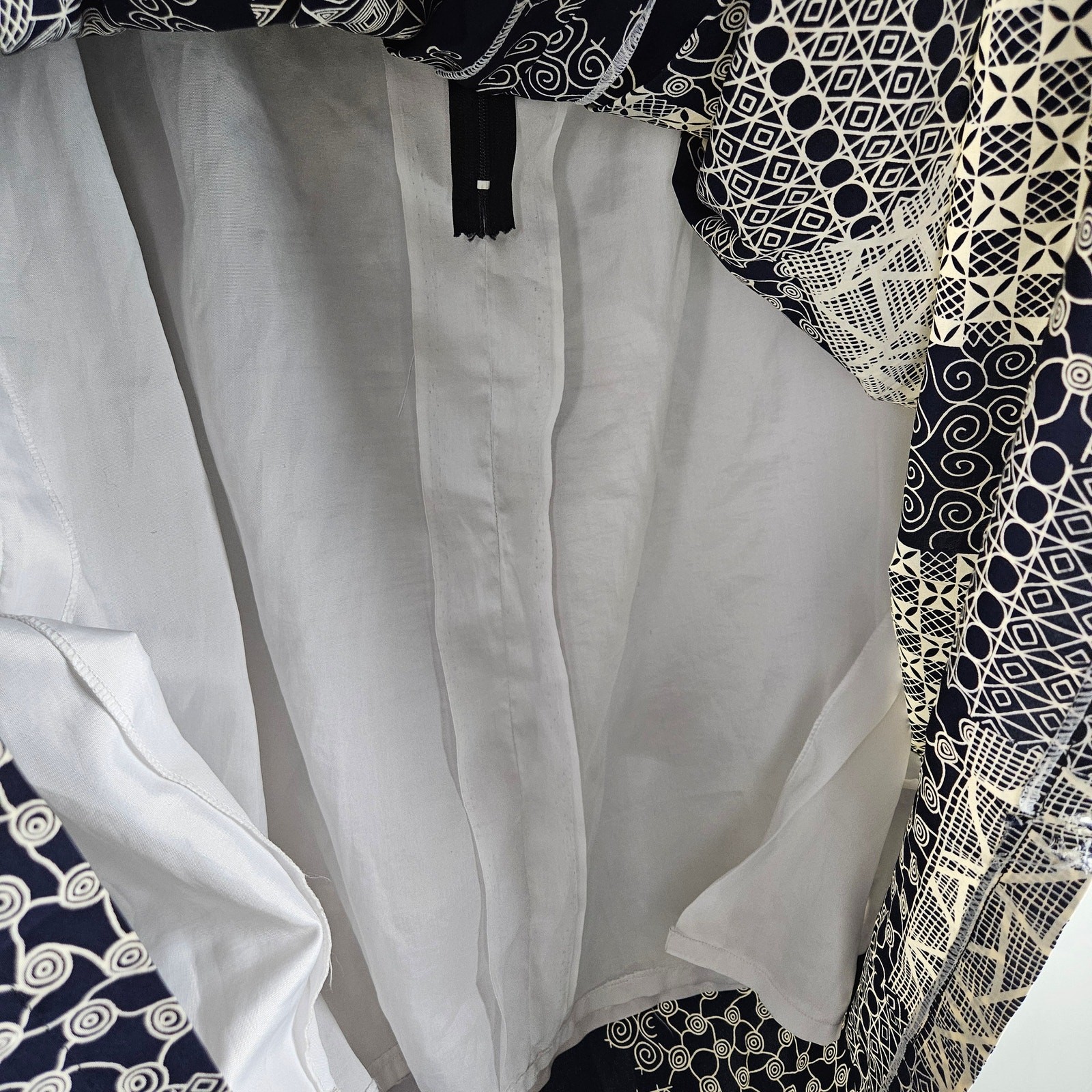 Handmade Medallion Print Patchwork A-Line Midi Sk… - image 8