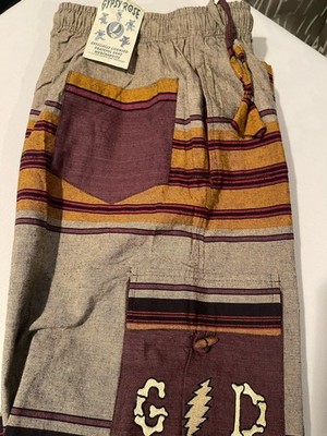 Gypsy Rose Grateful Dead Pants NWT Dancing Bears Stripe Cotton Lounge Boho Fest