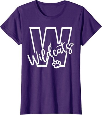 Cool Wildcats Game Day School Teacher Family Support Ladies' Crewneck T-Shirt
