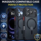 Shockproof Armor Magnetic Matte Case Cover F iPhone 17 16 15 14 13 12 11 Pro Max