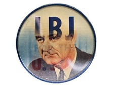 Lyndon Johnson 1964 LBJ FOR THE U.S.A. Campaign Button AAA Novelty VARI-VUE
