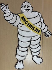 Cast Iron Michelin Man Waving Sign 13.75" - Vtg Style Plaque Stamped London 1949