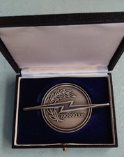 Opel Plakette Emblem Vintage 100.000 km alt von Vati Preissler Pforzheim