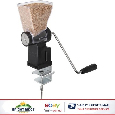 Hand Crank Grain Mill for Wheat and Multi-Grain Flour, Stainless Steel Design