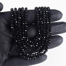 5 Strand Black Spinel Amazing Cut 210.Cts Sparkling Beaded Necklace RK 01 E778