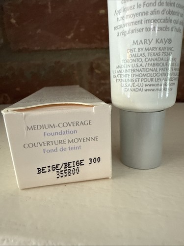 MARY KAY Fondotinta Media Copertura Beige 300 Liquido 1oz 355800 NUOVO Normale-Grasso - Foto 3 di 4