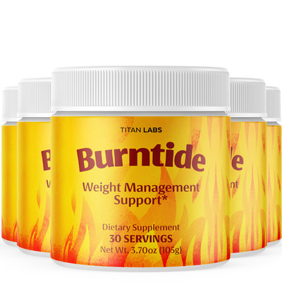 (5 Pack) Burntide Powder Weight Management Support Formula Burn Tide 150 Serving