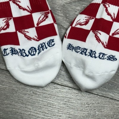 Size Large (9-13 US) - Chrome Hearts Matty Boy 99 Eye Socks ' Red