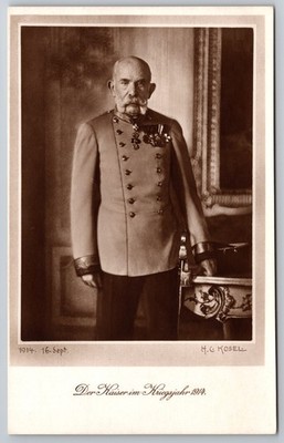 Emperor Franz Joseph I Der Kaiser im Kriegsjahr 1914 H C Kosel RPPC Postcard