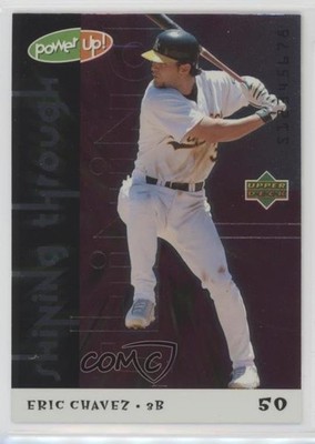 2004 Upper Deck Power Up! Shining Through Eric Chavez #ST-12 0q3