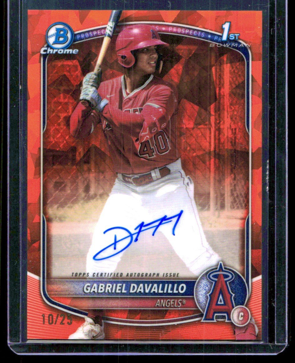 2025 Bowman Chrome Sapphire 1st Gabriel Davalillo Auto Orange Refractor /25