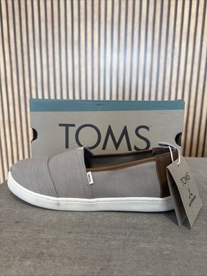 Toms Alpargata Junior Jungen Schuhe Slip On Designer Canvas Drizzle Grau Sneaker