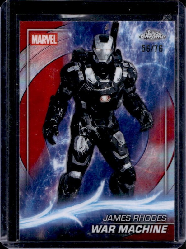 2025 Topps Chrome Marvel Studios War Machine Captain America Refractor #/76