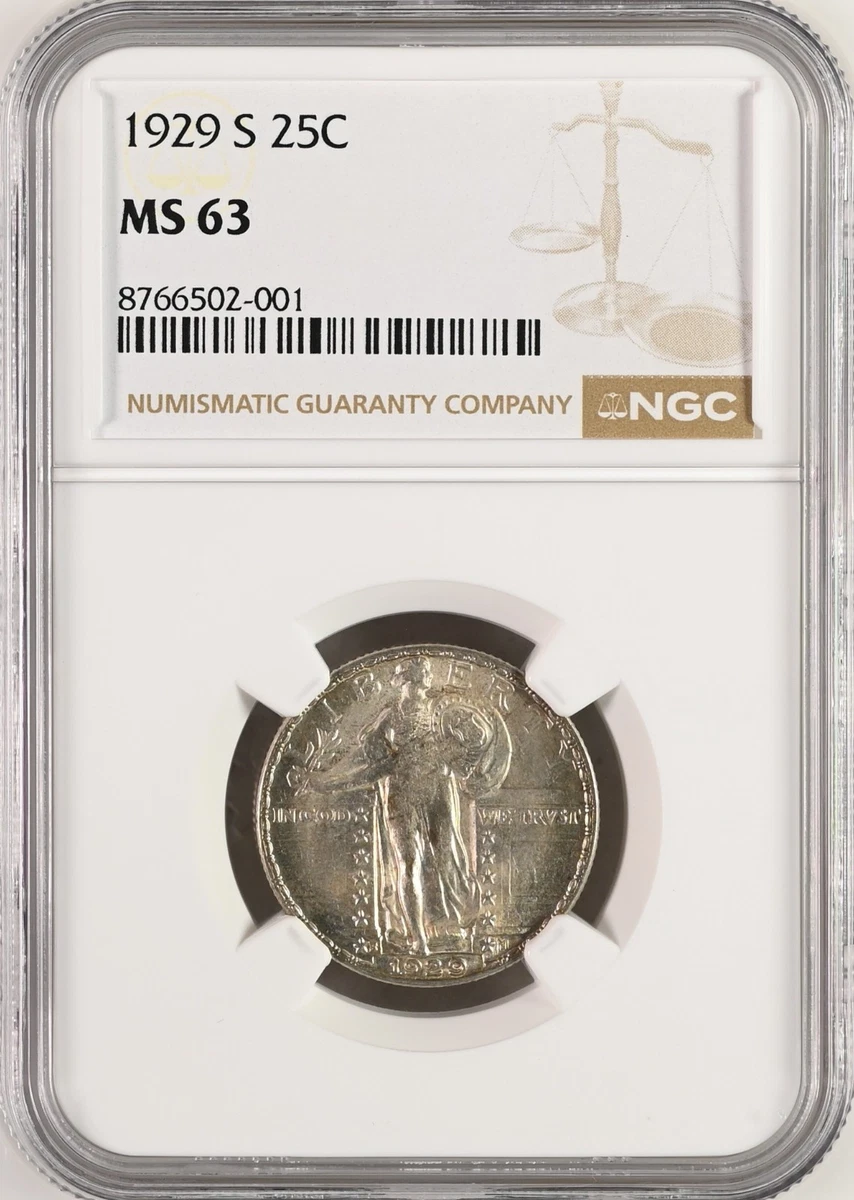 NGC MS63FH】アメリカ 1930 リバティ 25セント銀貨 1930 S 25C MS