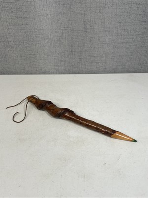 Natural Bark Green Lead Jumbo Pencil Decor 16'' Big Novelty Pencil Hanging Cord