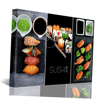  Sushi Japanese Decor, Sushi Kitchen Wall Decor, The Sushi Restaurant Poster, 