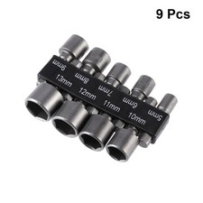 9 Pcs Nut Driver Impact Screw Bits Set Screwdriver Bits for Drill Durable New ↑