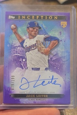 2024 Inception - Rookie and Emerging Stars Autographs Jack Leiter Purple /199 