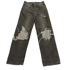 Wild Fable Jeans Women  s Size 00 Black Medium Wash Highest Rise Straight Jeans