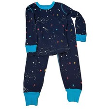 Mightly Kids' Fair Trade 100 Organic Cotton Tight Fit Pajamas Galaxy Size 3T