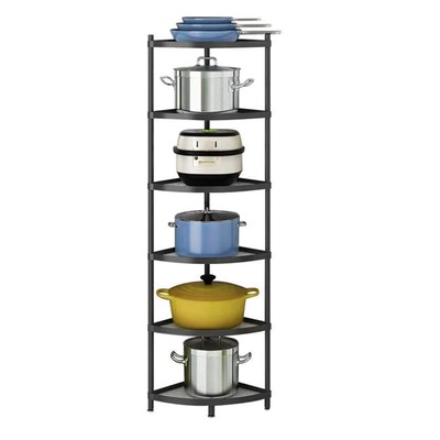 Kitchen Corner Shelf Rack, Multi-layer Pot Rack Storage Organizer Stainless S...