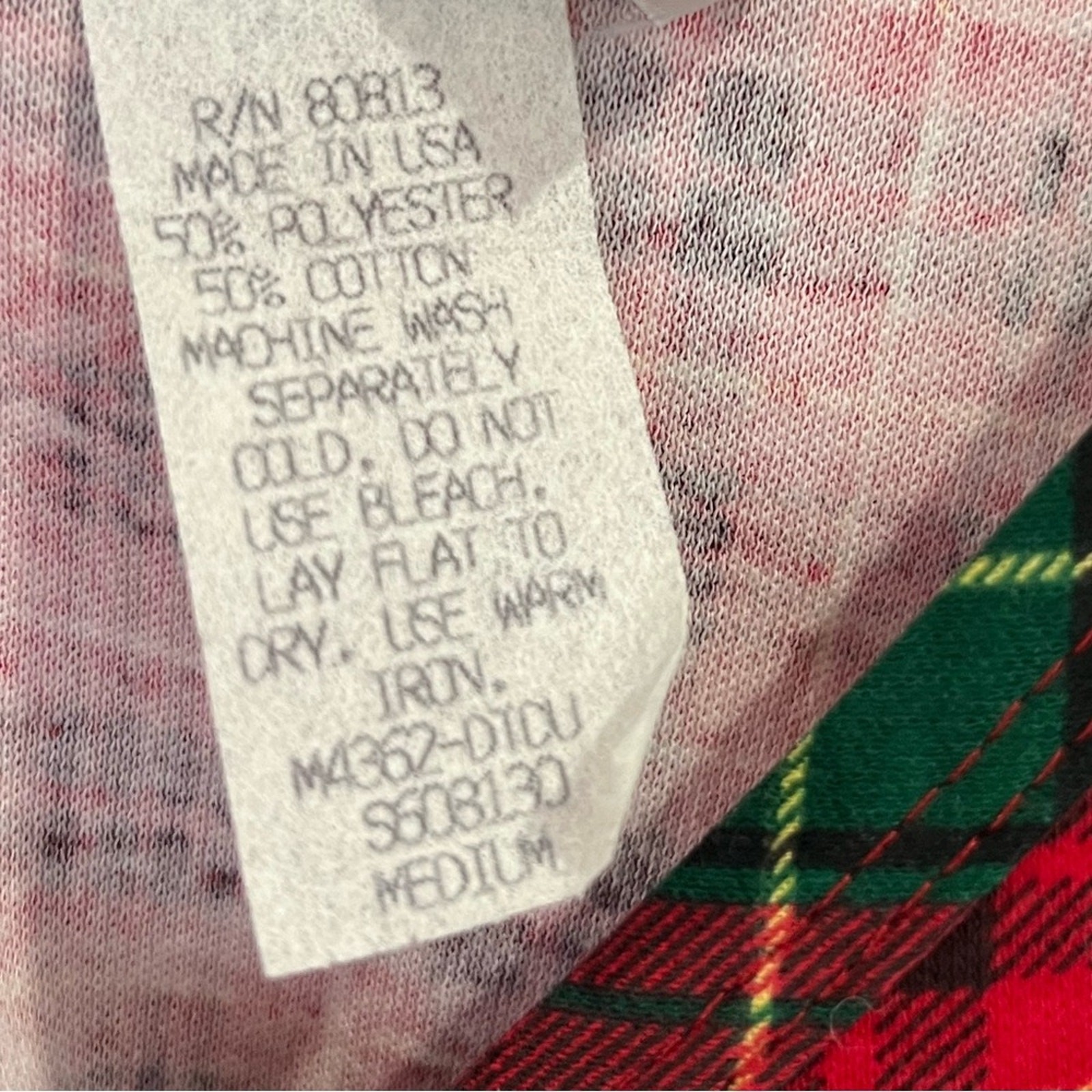 Vintage Red Green Plaid Christmas Cotton Maxi Dre… - image 6