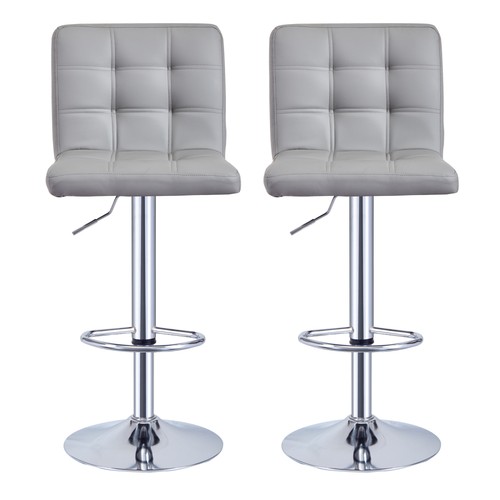 Faux Leather Barstool Chrome Base Stool Counter Height Stool Breakfast Bar Chair - Picture 106 of 172